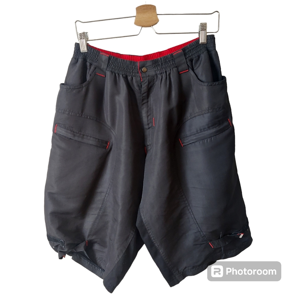 *Urban Cycling Apparel Black With Red Accent Cycle Shorts Men's Size 2XL